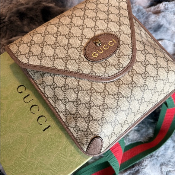 Gucci Other - Gucci Beige and Brown Monogram Bag